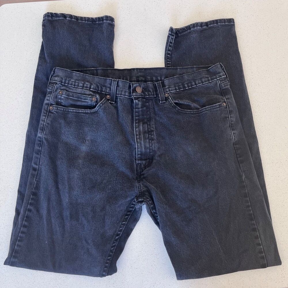 VTG 90's Men's 36X36 Levi's 505 Regular Fit Straight Leg Black Denim Jeans Y2K